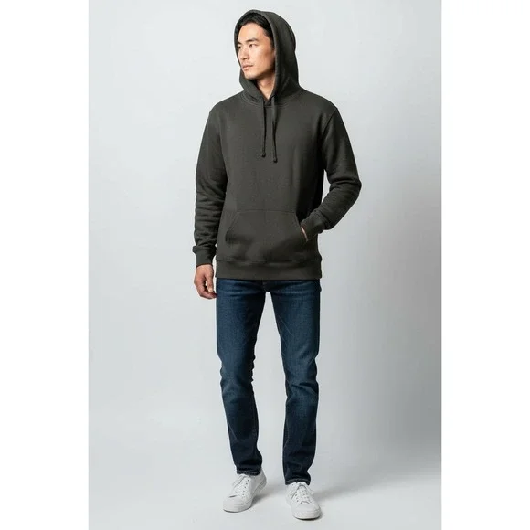 Arizona Jean Co Mens Sweatshirt‎ Size XS Dark Gray Hoodie kangaroo Pockets Soft - Picture 3 of 6